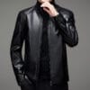 Jaqueta de couro masculina